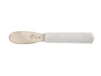 image of Mercer M18790WH Millennia Sandwich Spreader, 3-1/2" X 8-1/2" Blade Japanese Steel White Handle NSF