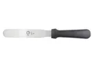 image of Mercer M18850P Spatula, 6" L x 1-1/8" W, 11" Length, Black Handle, Stainless Blade, NSF