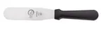 image of Mercer M18855P - 6" Stainless Steel Turner, 11" Length, Black Plastic Handle, NSF, Dishwasher Safe