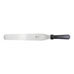 image of Mercer M18870P - 12" x 1" Stainless Steel Turner, 17" Length, Black Handle, NSF/Dishwasher Safe