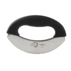 image of Mercer M18927 Mezzaluna, 7" Double Blade, Japanese High Carbon Steel, One‑Piece Rubber Handle