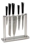 image of Mercer M19100 ZüM 6-Pc Knife Set, Glass Block, 6"–8" Knives, 3-1/2" Paring, Steel, NSF - 6/Set