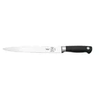 image of Mercer M20410 Genesis Carving Knife – 10" Forged Carbon Steel Blade, Black Santoprene Handle, NSF