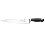 image of Mercer M20610 Chef Knife – 10" Forged High Carbon Steel, Black Santoprene Non‑Slip Handle, NSF