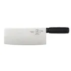 image of Mercer M21020 - 8" Cleaver Knife, Carbon Steel Blade, Black Non‑Slip Santoprene Handle, NSF