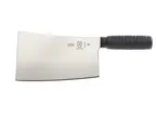 image of Mercer M21026 Kau Kong Chopper Cleaver, 7" German Carbon Steel Blade, Black Santoprene Handle, NSF