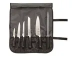 image of Mercer M21830 7‑Piece Knife Roll Set – 3"‑10" German Steel Knives, POM Handles, NSF - 7/Bag