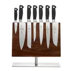 image of Mercer M21943 Magnetic Board Set – 8‑Piece Knives 10"–3.5" Blades, Black Handles, NSF - 8/Magnetic