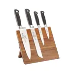image of Mercer M21960AC Set, 5‑Pc Acacia, 8" Chef/5" Utility/3‑1/2" Paring/8" Bread, Steel, Handles - 5/Set