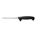 image of Mercer M22206 Millennia Boning Knife, 6" Carbon Steel, Black Non‑Slip Santoprene Handle, NSF
