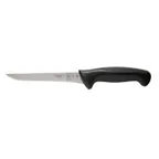 image of Mercer M22306 - 6" Stamped Boning Knife, High‑Carbon Steel Blade, Black Plastic Handle Guard, NSF