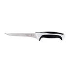 image of Mercer M22306WBH - Stamped 6" Boning Knife, Steel Blade, White Santoprene & Polypropylene Handle