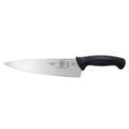 image of Mercer M22609 Chef Knife, 9" Stamped Steel Blade, Black Santoprene/Polypropylene Handle with Guard