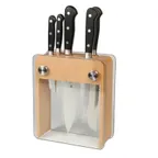 image of Mercer M23505 6‑Piece Set – 5" Utility/8" Bread/8" Chef/6" Boning/3‑1/2" Paring, Steel Blades, NSF