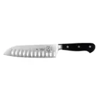image of Mercer M23590 Santoku Knife, 7" Granton Edge, Carbon Steel Blade, Triple‑Riveted Delrin Handle, NSF