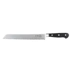 image of Mercer M23650 Renaissance Bread Knife 9" Wavy Edge, Stainless Steel Blade, Black Delrin Handle, NSF
