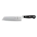 image of Mercer M23660 Nakiri, 7" Forged Carbon Steel Blade, Riveted, Delrin Plastic Handle, NSF