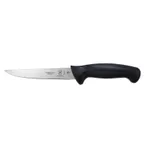 image of Mercer M23810 - Boning Knife, 6" Wide, HC Steel, Black Santoprene/Poly Handle, Guard, NSF