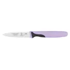 image of Mercer M23930PUB Paring Knife, 3" Stamped Spear‑Point Steel Blade, Purple Santoprene/Poly Handle NSF