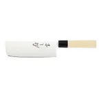 image of Mercer M24307PL - Nakiri 7" Knife, Carbon Steel 15° Edge, Santoprene Handle, NSF