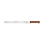 image of Mercer M26080 Praxis Slicer Knife – 14" Stamped Japanese Stainless Steel Wood Handle, 3 Brass Rivets