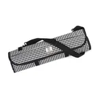 image of Mercer M30007HT Knife Roll – 21" x 8" x 1" Soft Bag, 7‑Pocket, Hook‑Loop Closure, Houndstooth