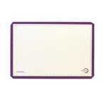 image of Mercer M31087PU Silicone Baking Mat, 16½"×24½" Purple Border, 480°F Heat‑Resist, Fits Sheet Pans