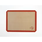 image of Mercer M31093OR Silicone Baking Mat 11-7/8" x 16.5" Orange, In/CM Marks, 480°F, Half Sheet Pans