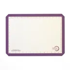image of Mercer M31093PU Silicone Baking Mat - 11‑7/8" × 16‑1/2" Purple‑Border, 480°F/250°C, Angle‑Cut Corners
