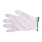 image of Mercer M33411M Cut Resistant Glove – Medium, White/Green Cuff, 13‑Gauge Spectra, ANSI A4, Washable