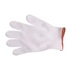 image of Mercer M33411S Cut Resistant Glove – Small, 13G Spectra Fiber, White/Red Cuff, ANSI A4, FDA Approved