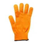 image of Mercer M33415OR1X Cut Glove, X‑Large 1X, 13‑Gauge, Orange/Black Cuff, ANSI A4, Washable FDA Approved