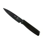 image of Mercer M33910 Paring Knife - 4" Stamped Spear‑Point, Steel Non‑Stick Blade, Black ABS Handle, Sheath