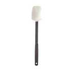 image of Mercer M35117 Hell’s Tools Spoon Scraper, 16.3" White, Red Nylon Handle, Silicone Blade, NSF
