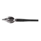 image of Mercer M35146 Precision Spoon - 7-7/8" Tapered Tip Tool, Nylon Handle, 18/8 Stainless Steel Bowl