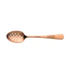 image of Mercer M35161RG 7-7/8" Satin Rose Gold Plating Spoon with Perforated Deep-Well Bowl, 18/8 Steel