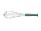image of Mercer M35201 Piano Whip - 12" 18-8 Steel Wire, Nylon Handle, Color-Coded Ends, NSF