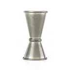 image of Mercer M37000VN Barfly Style Jigger, 1/2 oz & 3/4 oz, 18/8 Stainless Steel, Vintage
