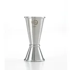image of Mercer M37001 Jigger, 20 ml (0.67 oz) Small & 40 ml (1.35 oz) Large, 18/8 Stainless Steel, Markings