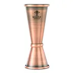 image of Mercer M37002ACP Barfly Jigger – 25 ml & 50 ml Capacities, 18/8 Stainless Steel, Copper‑Plated
