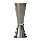 image of Mercer M37002BK Bar Jigger, 25 ml / 0.67 oz & 50 ml / 1.69 oz, Stainless Steel, Black‑Plated