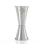 image of Mercer M37003 Barfly Jigger – 1 oz / 1.5 oz Dual, Internal Markings, 18/8 Stainless Steel