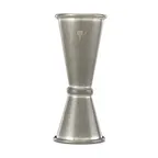 image of Mercer M37003VN Japanese Barfly Bar Jigger, 1 oz / 1.5 oz, 18/8 Stainless Steel, Vintage