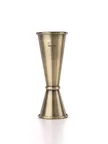 image of Mercer M37005ANG Bar Jigger, 1 Oz & 2 Oz, 18/8 Stainless Steel, Antique Gold‑Plated