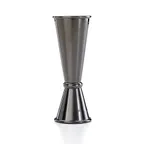 image of Mercer M37005BK Barfly Japanese Jigger, 1 oz / 2 oz, 18/8 Steel Core, Black-Plated