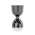 image of Mercer M37006BK - Barfly Jigger, 1 oz & 2 oz, Stainless Steel, Gun Metal Black