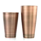 image of Mercer M37009ACP Bar Cocktail Shaker Set, 28 oz & 18 oz, Copper‑Plated Exterior, Satin Interior