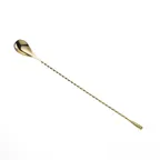 image of Mercer M37012GD Bar Spoon, 11-13/16" (30 cm) Teardrop End, Stem, 18/8 Stainless Steel, Gold