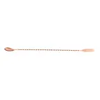 image of Mercer M37016CP Barfly Bar Spoon - 15-3/4" (40 Cm) 3-Tine Fork, 18/8 Stainless Steel, Copper-Plated