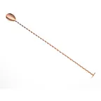 image of Mercer M37019CP Bar Spoon with Muddler, 15-3/4" (40 cm) Twisted, 18/8 Steel, Copper